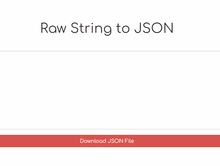 Node.js Express Project to Export RAW String to JSON Full Web App Source Code in Javascript